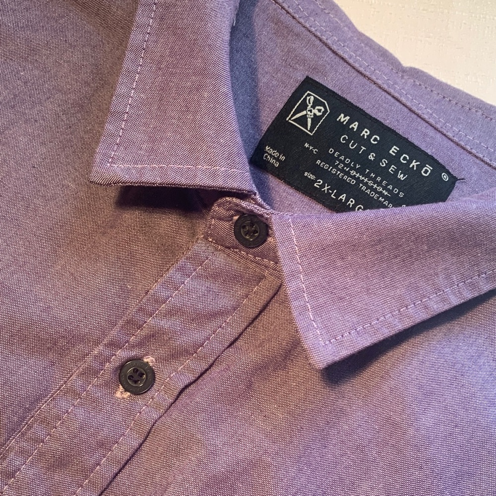Marc Ecko Cut n Sew Men's Lavender Button Down Shirt